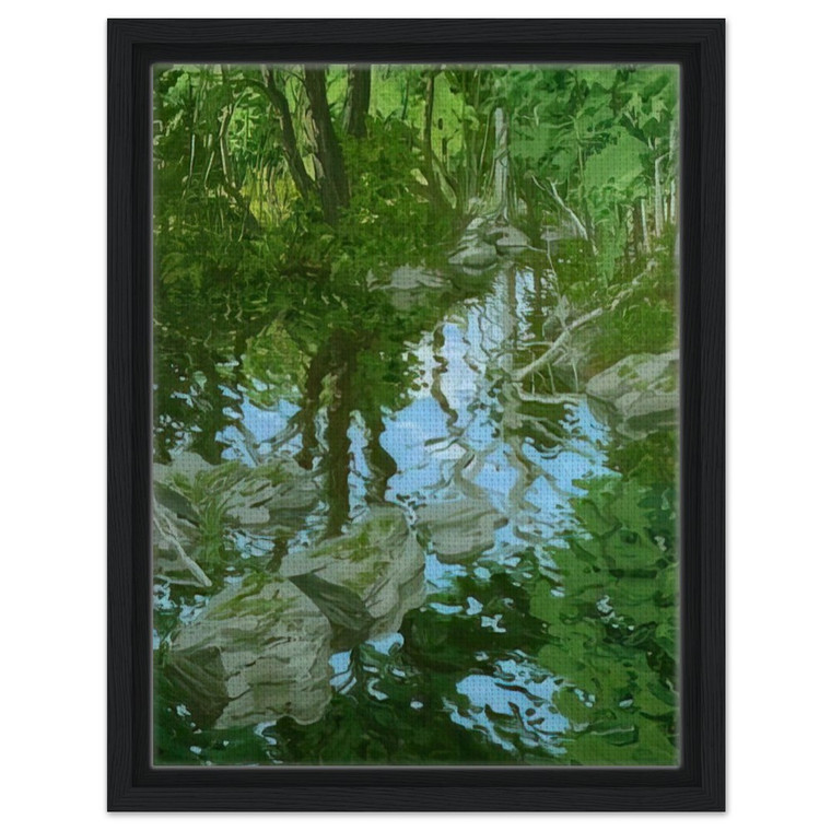 Neil Welliver  Maine Woodlandpng  1970 Framed Canvas