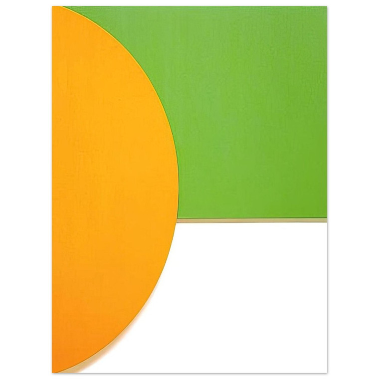 Ellsworth Kelly  Orange Relief with Green Aluminum Print