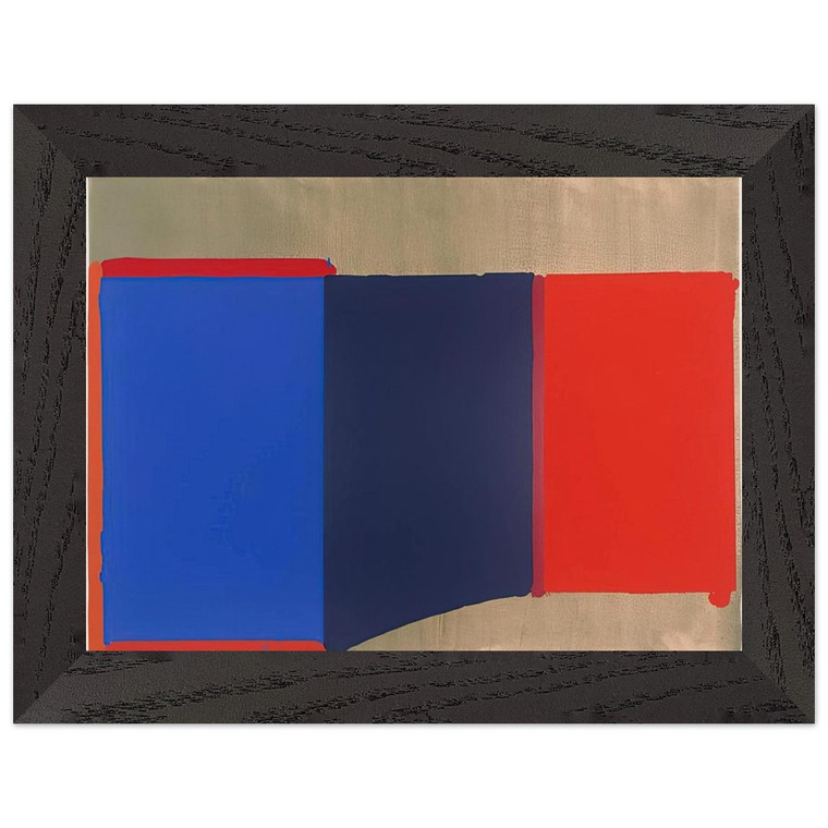 John Hoyland  Blues Reds  1969 Premium Wooden Framed Art Print / Poster