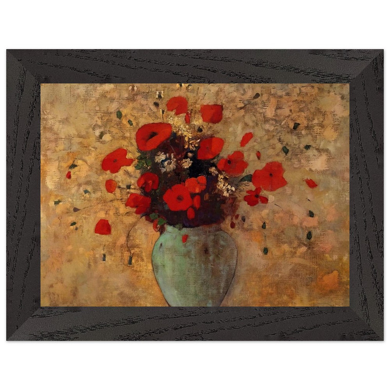 Odilon Redon  VASE OF POPPIES Premium Wooden Framed Art Print / Poster
