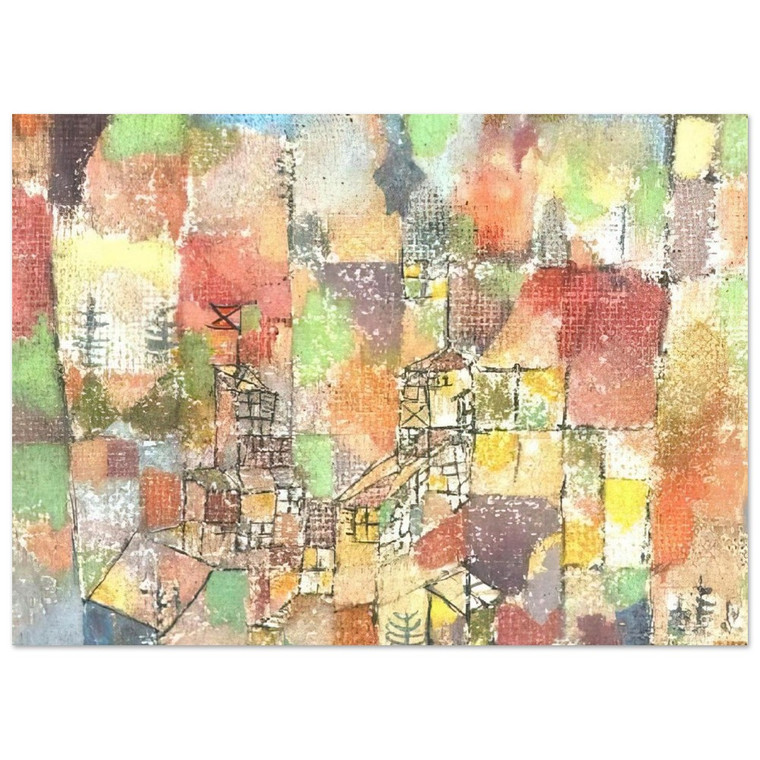 Paul Klee  TWO COUNTRY HOUSES 1918 Fine Art Poster / Art Print