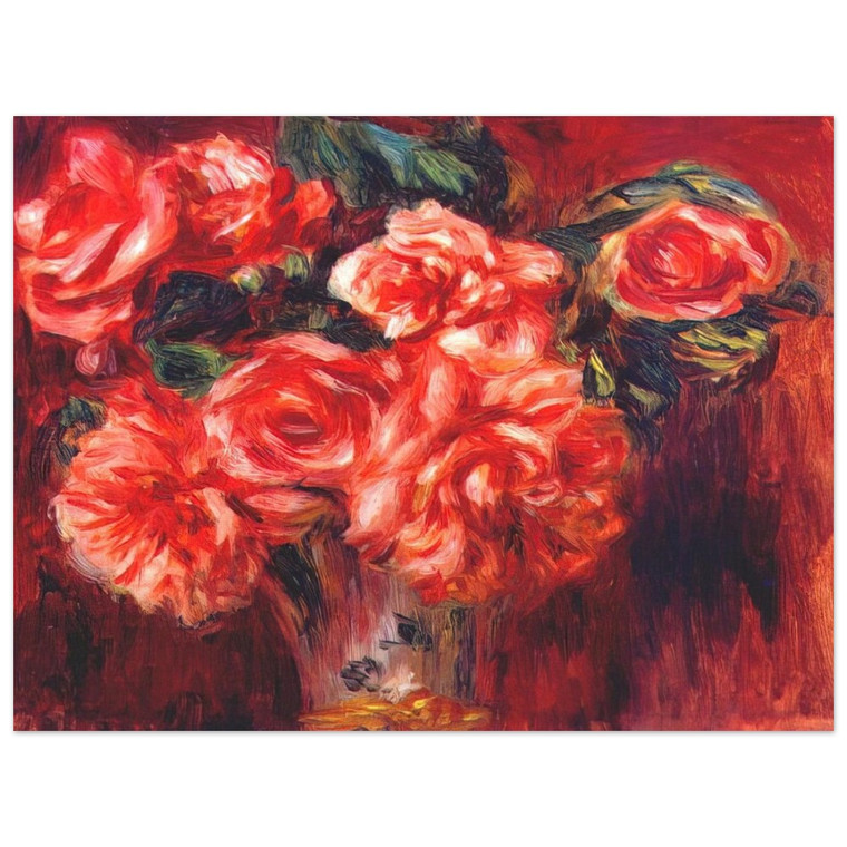 PierreAuguste Renoir  Moss roses Aluminum Print