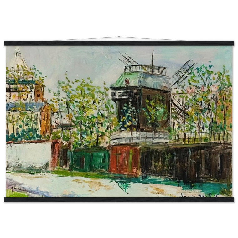 Maurice Utrillo MOULIN DE LA GALETTE 4 Matte Paper Poster with Hanger