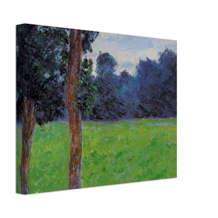 claude monet  Two Trees in a Meadow Canvas