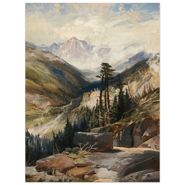 Thomas Moran  The Mountain of the Holy Cross Colorado Wood Print