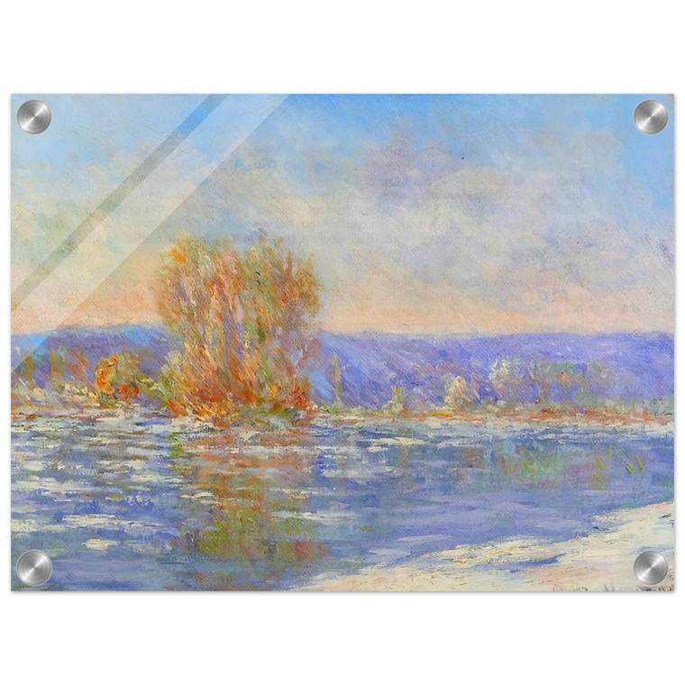 claude monet  Floating Ice near Bennecourt Acrylic Print