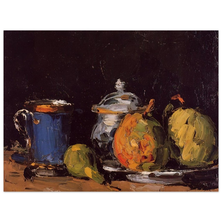 Paul Cezanne  Sugar Bowl Pears and Blue Cup Aluminum Print