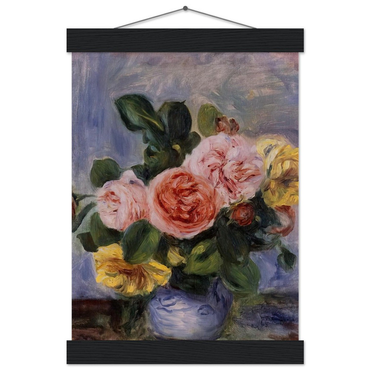 Renoir Roses in a Vase N2 Matte Paper Poster with Hanger