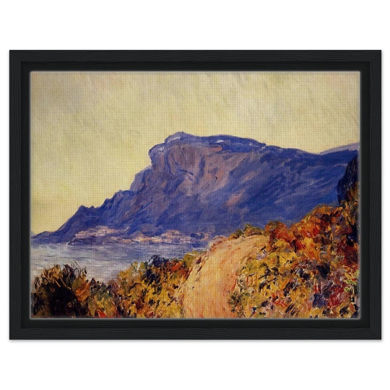 claude monet  The Red Road at Cap Martin near Menton Framed Canvas