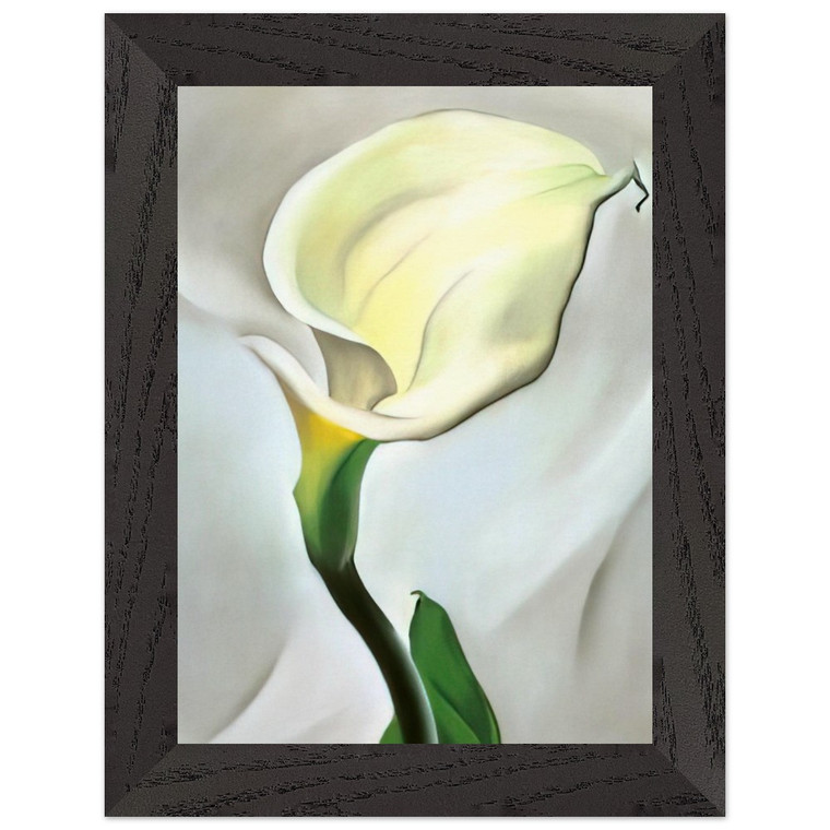 Georgia OKeeffe  Calla Lily Turned Away Premium Wooden Framed Art Print / Poster