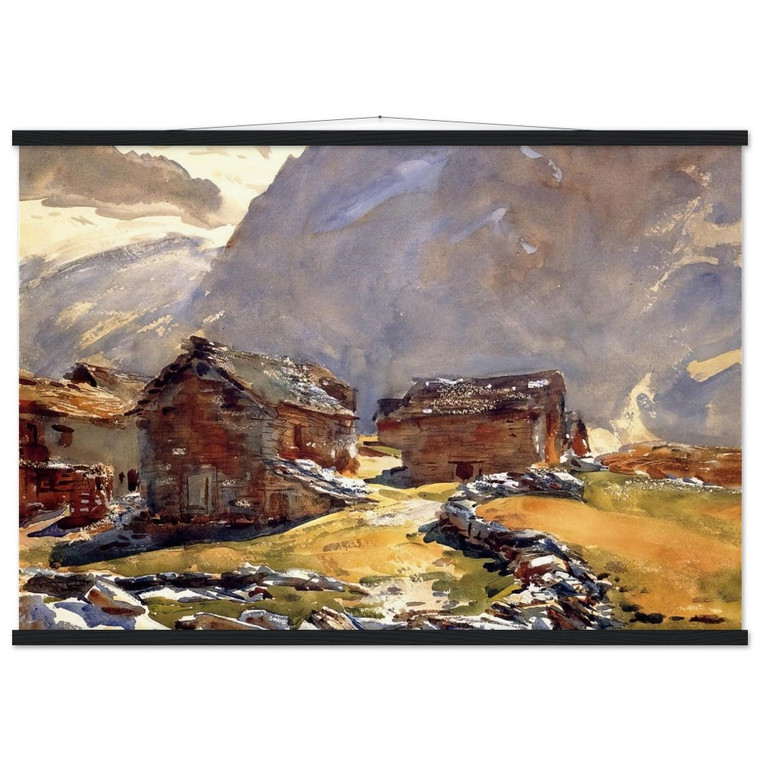 John Singer Sargent Simplon Pass Chalets Matte Poster with Hanger