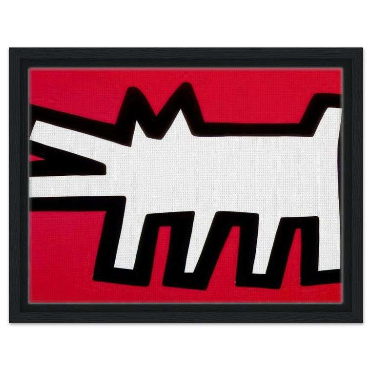 Keith Haring  BARKING DOG 1990 N2 Framed Canvas