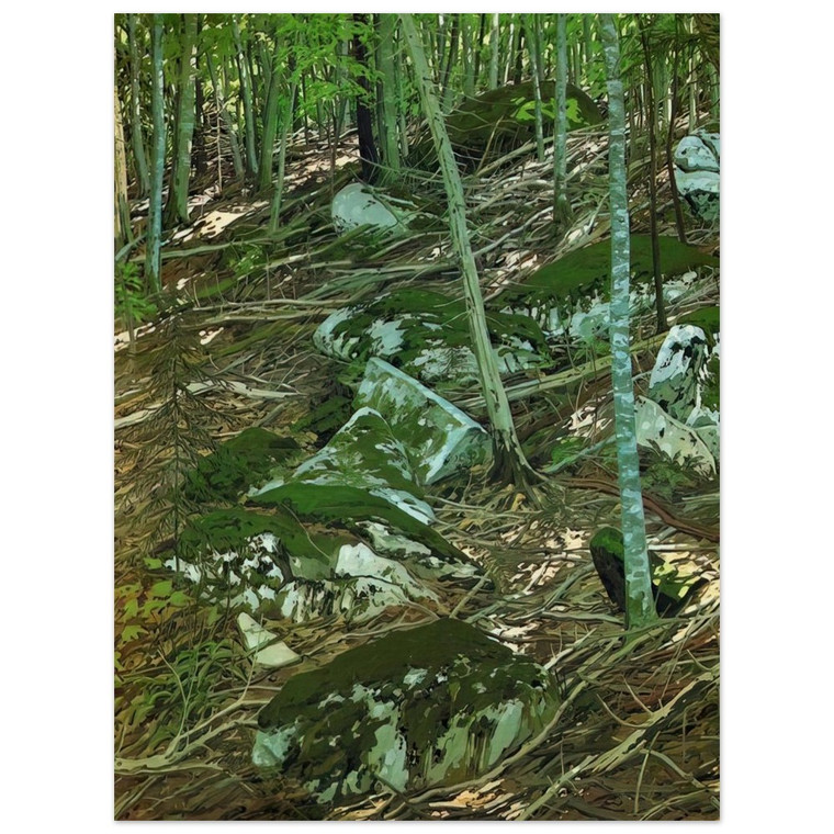 Neil Welliver  Late Light  Contemporary Realism Wood Print