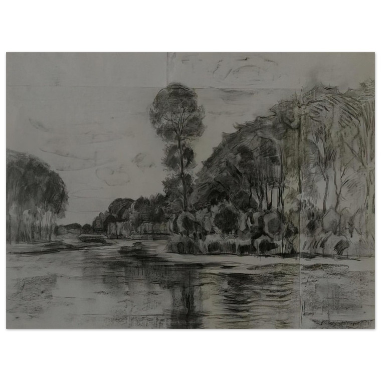 Piet Mondrian  Lonely tree at the Gein Aluminum Print