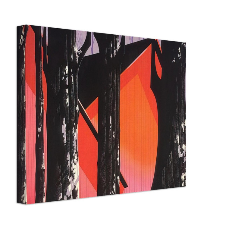 Eyvind Earle  Winter Barnyard Canvas