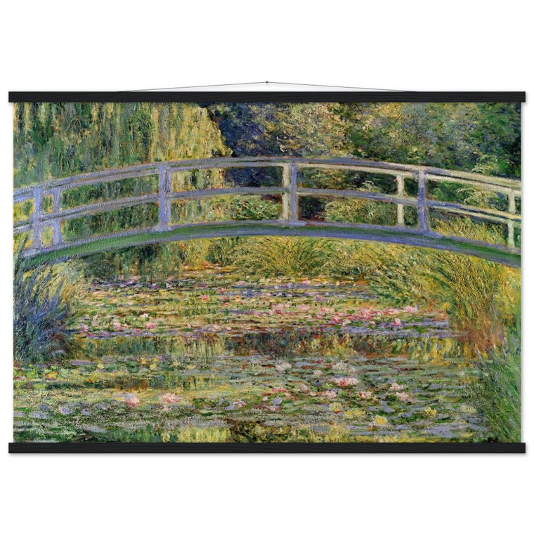 Monet Japanese Bridge WaterLily Pond Matte Poster with Hanger