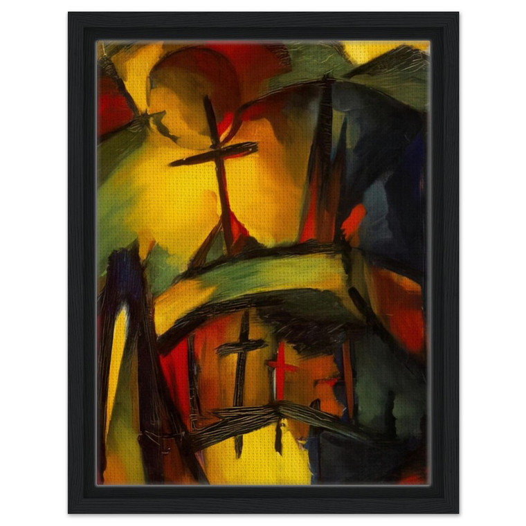 Kurt Schwitters  MOUNTAIN GRAVEYARD 1919 Framed Canvas