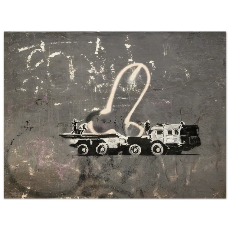 Banksy  KYIV VELYKA ZHYTOMYRSKA 13 2022 Wood Print