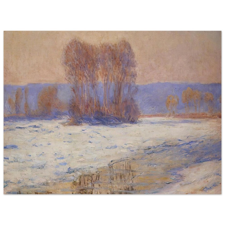 claude monet  The Seine at Bennecourt Winter Aluminum Print