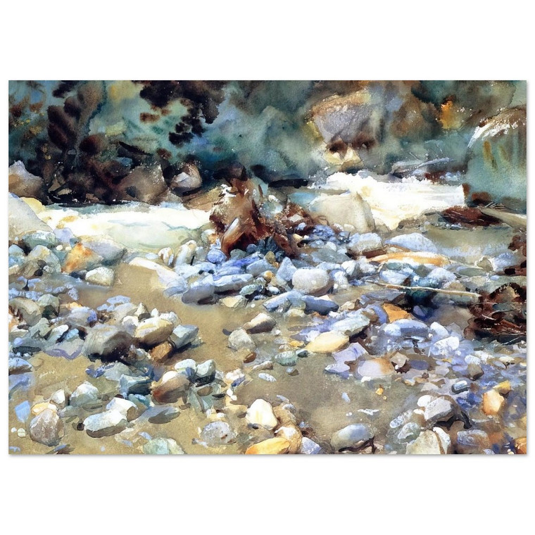 John Singer Sargent  Purtud Bed of a Glacier Torrent Fine Art Poster / Art Print