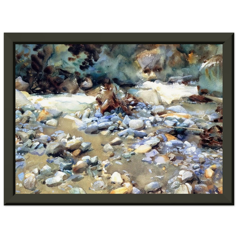 John Singer Sargent Purtud Bed of a Glacier Torrent Premium Metal Framed Print