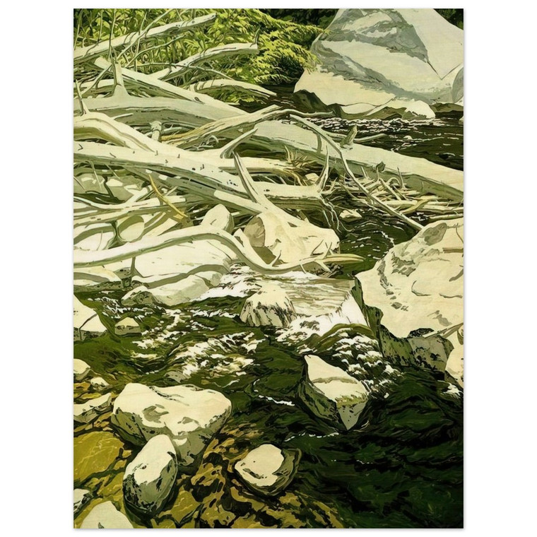Neil Welliver  High Water Mark  1984 Wood Print