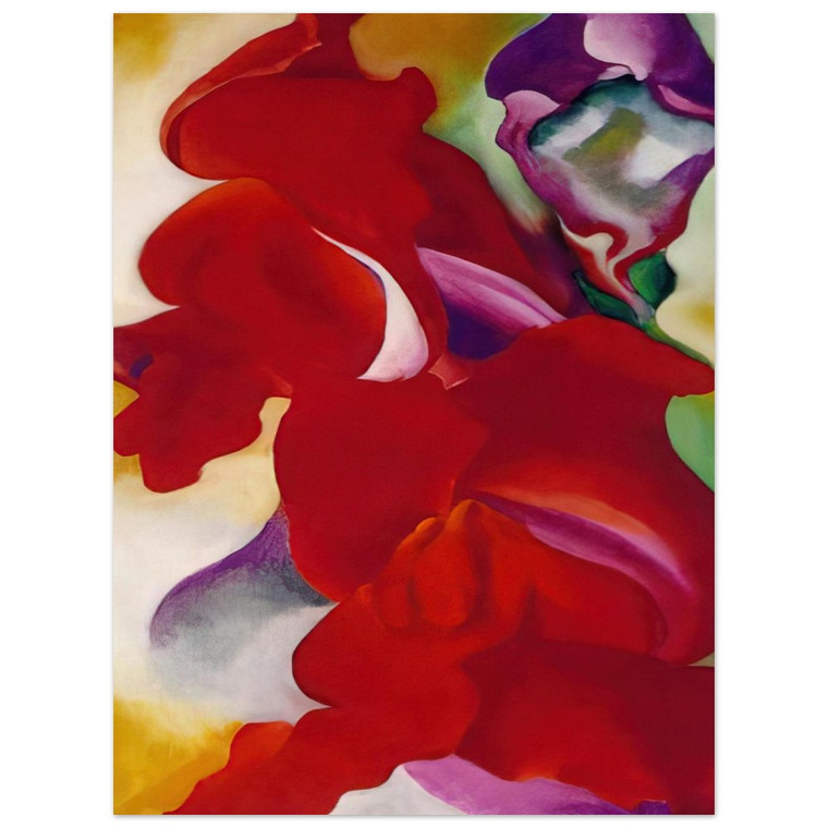Georgia OKeeffe  Red Snapdragons Aluminum Print