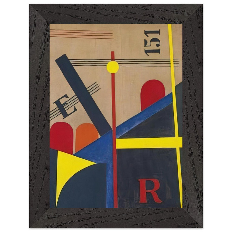 Laszlo MoholyNagy Large Railroad Painting Premium Wooden Framed Art Print Poster