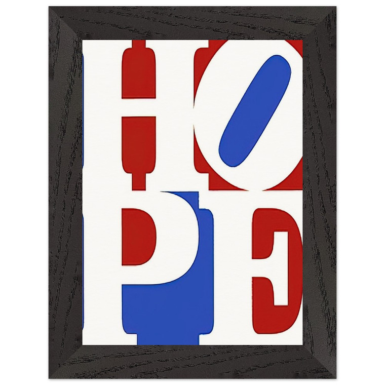 Robert Indiana  Hope Premium Wooden Framed Art Print / Poster