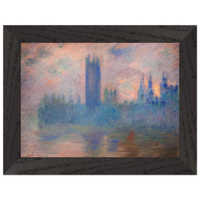 claude monet Houses of Parliament Westminster Wooden Framed Art Print Poster