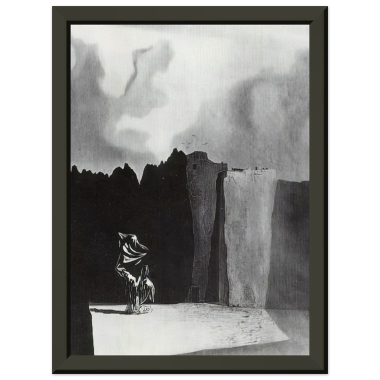 Salvador Dali WEST SIDE OF THE ISLE OF THE DEAD Metal Framed Art Print