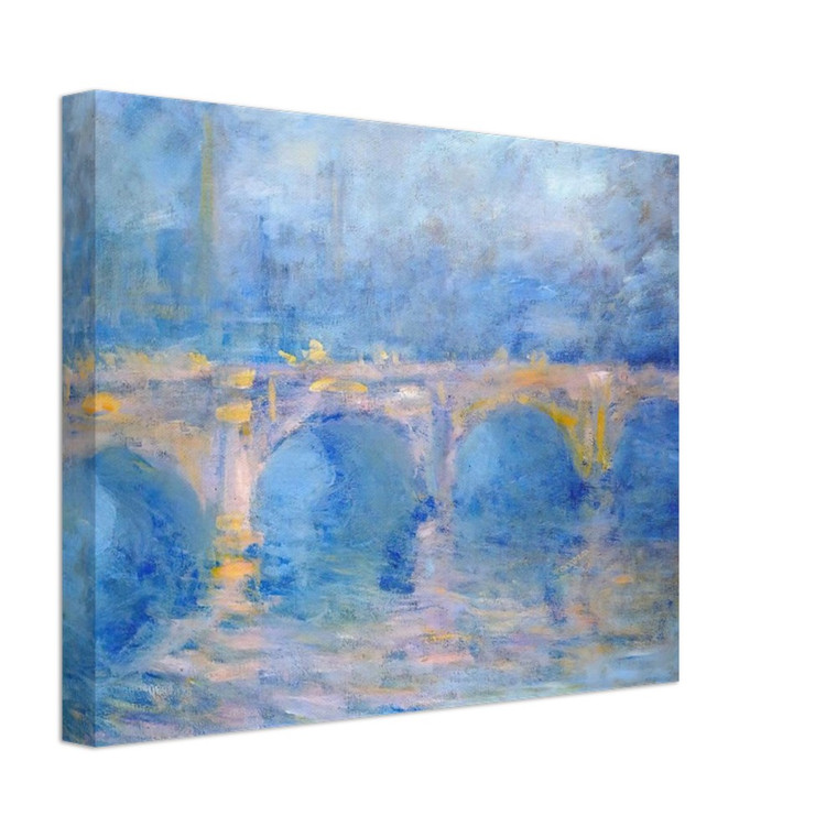 claude monet  Waterloo Bridge at Sunset Pink Effect Canvas