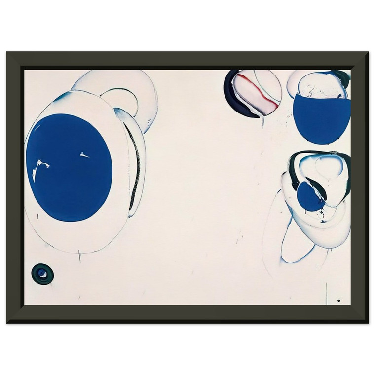Sam Francis  Blue Balls VIII Premium Metal Framed Art Print / Poster