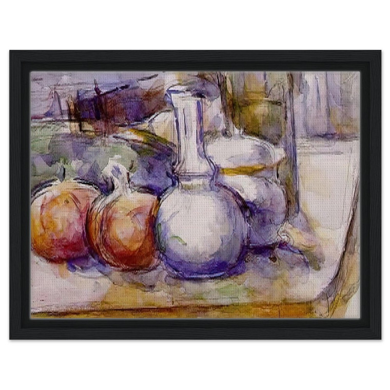 Cezanne Still Life Carafe Sugar Bowl Bottle Pomegranates Watermelon Canvas