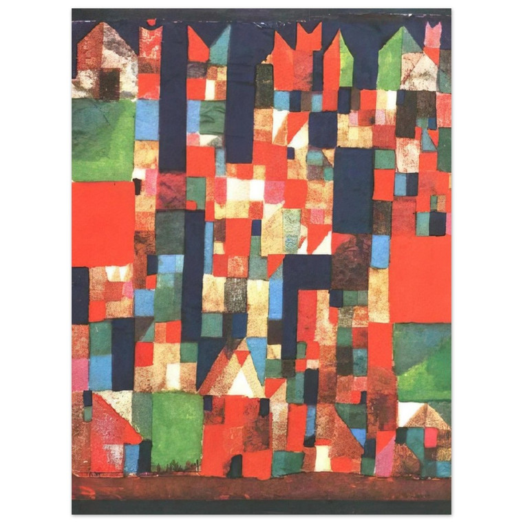 Paul Klee  CITY PICTURE WITH RED AND GREEN ACCENTS 1921 Aluminum Print