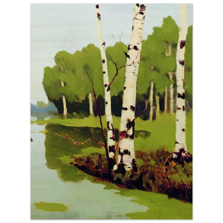Arkhyp Kuindzhi  Birches Wood Print