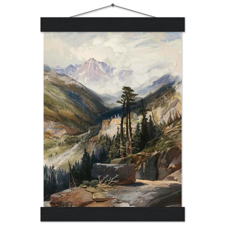 Thomas Moran Mountain of Holy Cross Colorado Poster with Hanger
