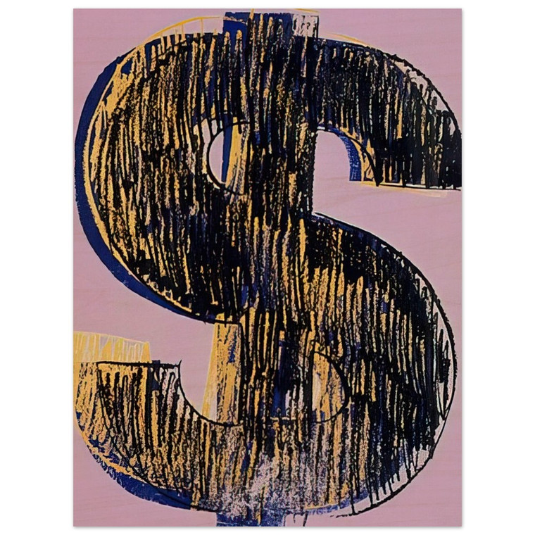 Andy Warhol  Dollar Sign Wood Print