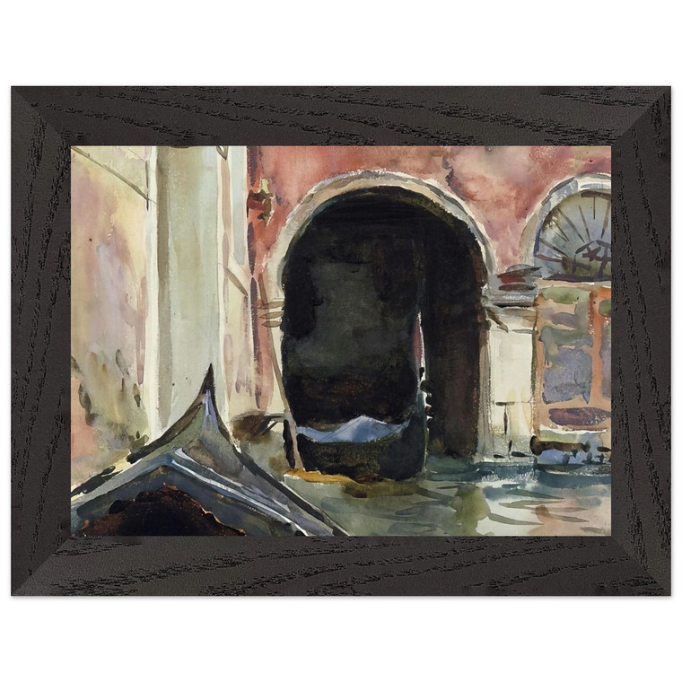 John Singer Sargent  Venetian Canal Premium Wooden Framed Art Print / Poster