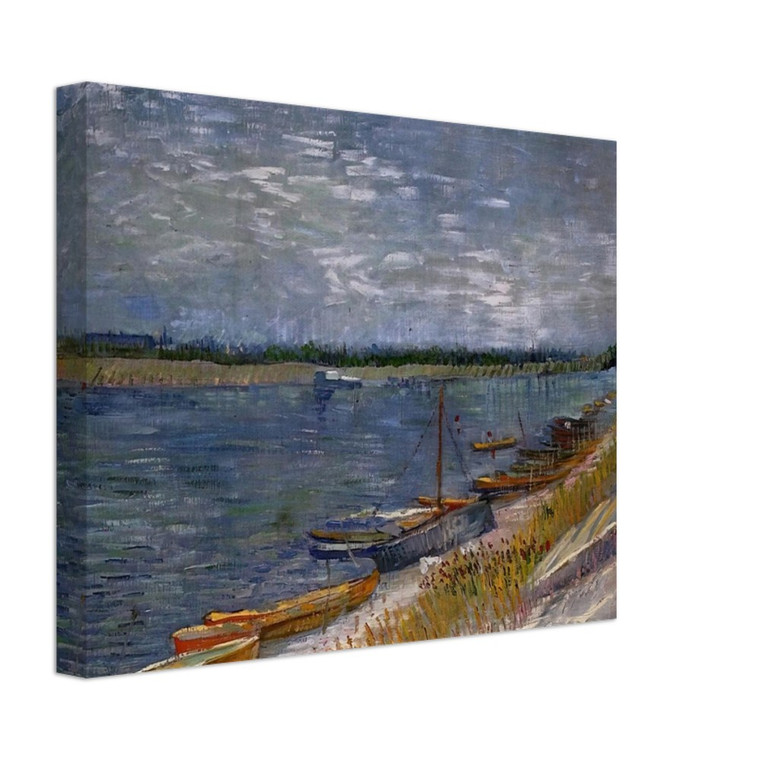 Vincent van Gogh  Moored Boats Canvas