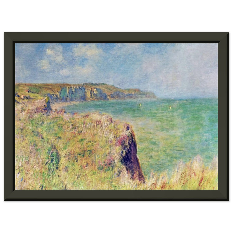 Claude Monet Cliff at Pourville Metal Framed Art Print Poster