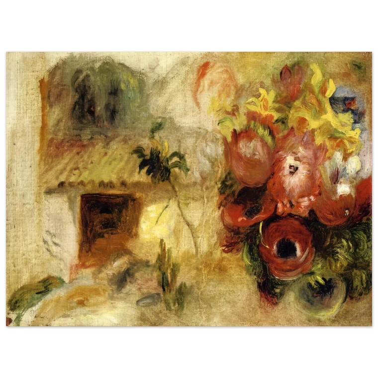 Renoir Small House Buttercups Flowers study Aluminum Print