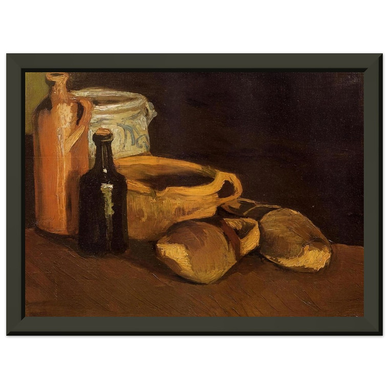 Vincent van Gogh Still Life with Clogs and Pots Premium Metal Framed Art Print