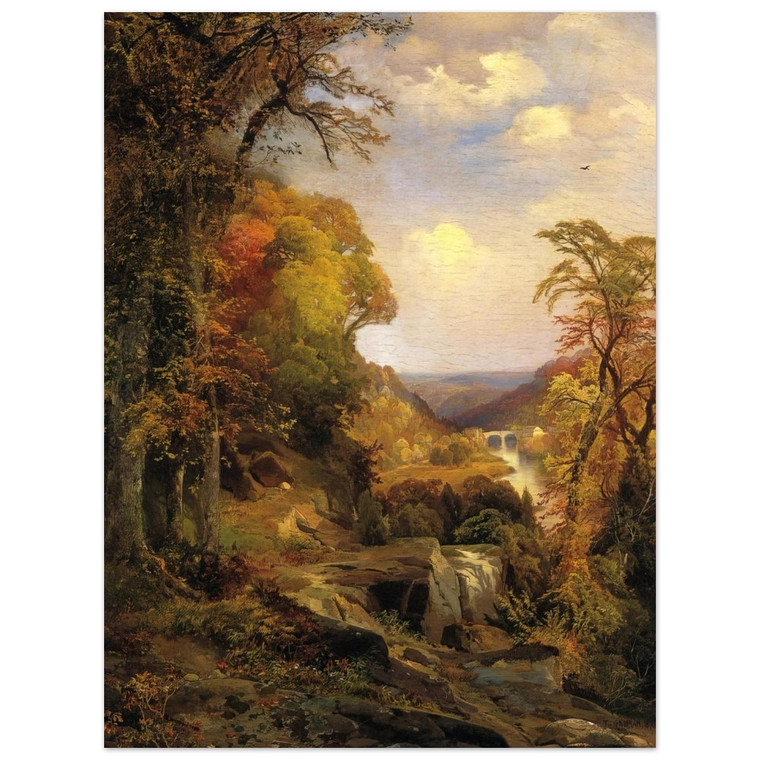 Thomas Moran  On the Wissahickon near Chestnut Hill Aluminum Print