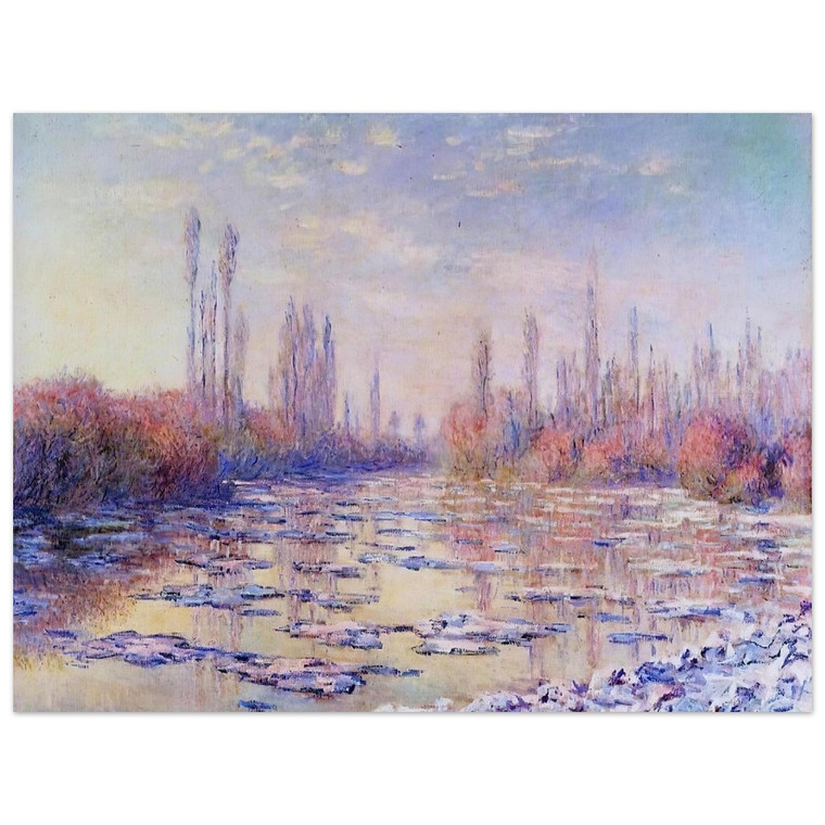 claude monet  Floating Ice on the Seine Aluminum Print