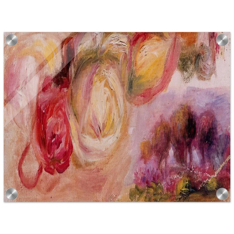 PierreAuguste Renoir  Roses with a Landscape Acrylic Print