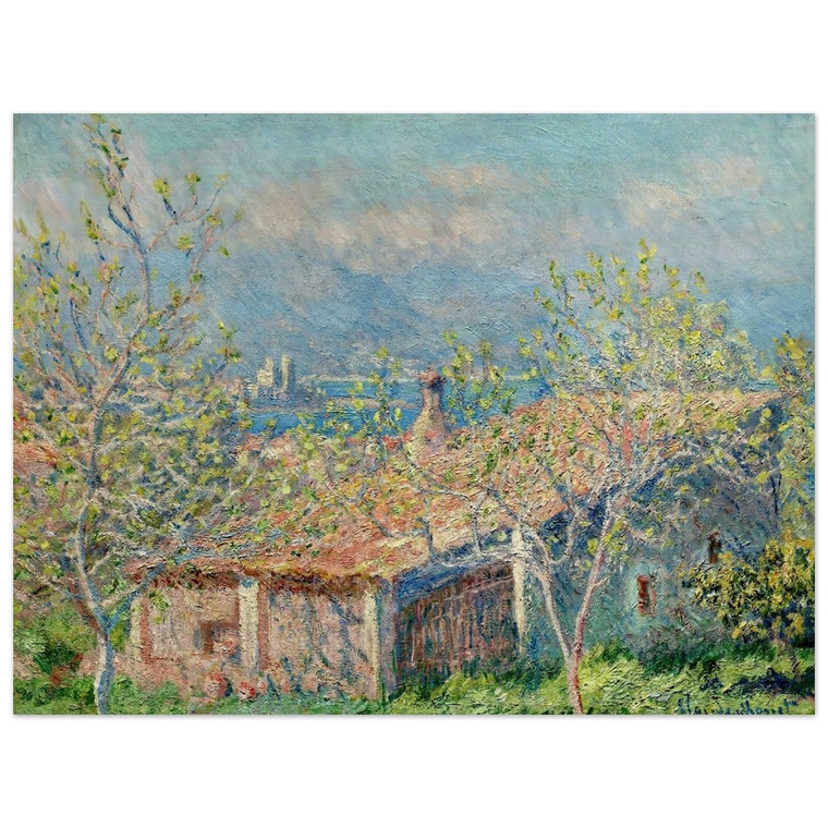claude monet  Gardeners House at Antibes Wood Print