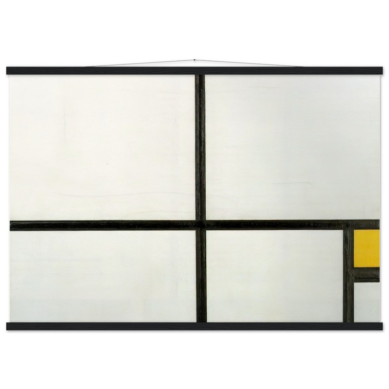 Mondrian Comp. Yellow Patch Museum-Quality Matte Paper Poster with Hanger