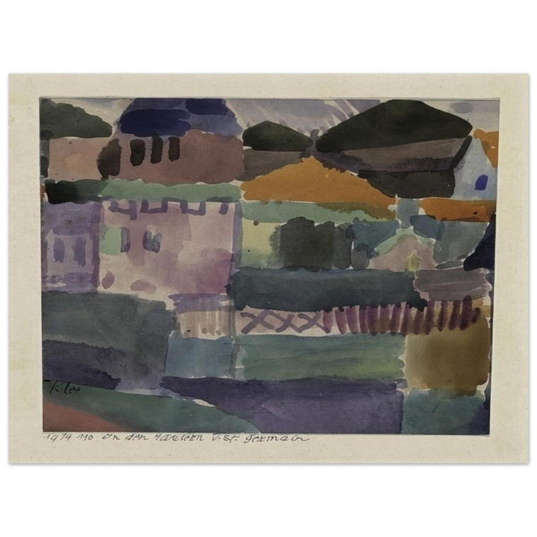 Paul Klee  IN THE HOUSES OF ST GERMAIN 1914 Aluminum Print