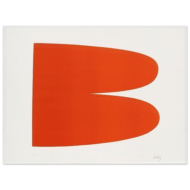 Ellsworth Kelly RedOrange Aluminum Print
